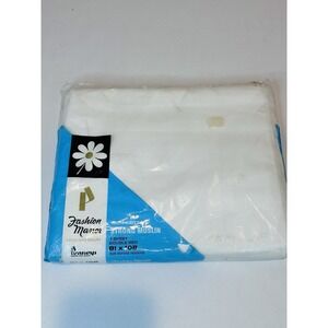 Fashion Manor Strong Muslin 100% Cotton Flat Double Bed White New